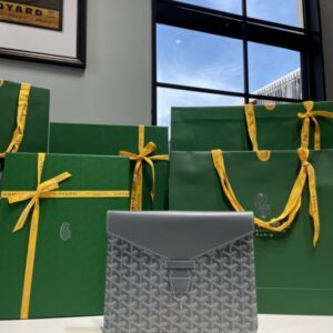 Replica Goyard Camond Pouch Grey - Best Fake Designer Bags