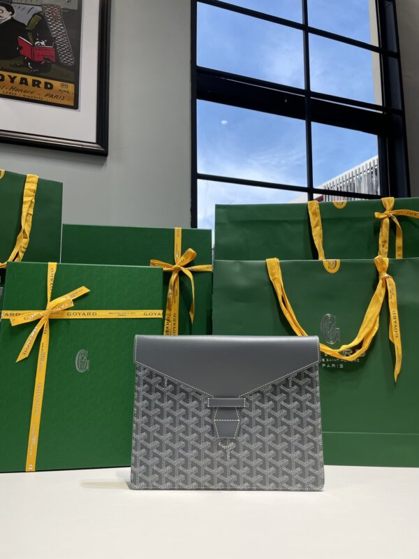 Replica Goyard Camond Pouch Grey - Best Fake Designer Bags