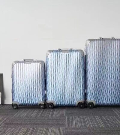 Replica Rimowa & Dior Suitcase Light Blue - Best Fake Designer Bags
