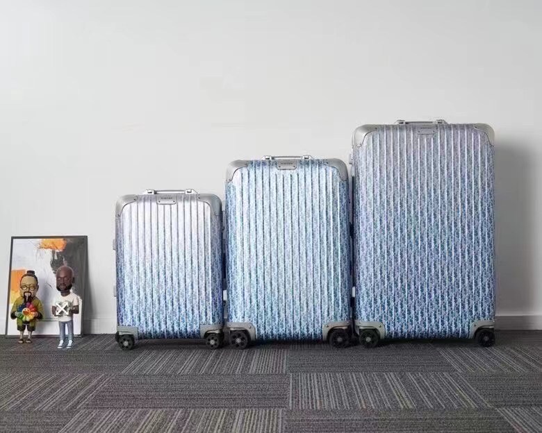 Replica Rimowa & Dior Suitcase Light Blue - Best Fake Designer Bags