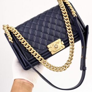 Replica CHANEL Le Boy Dark Blue - Best Fake Designer Bags