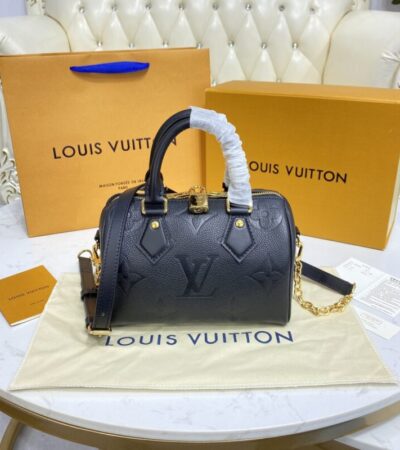 Replica Louis Vuitton Speedy Bandouliere 20 Full Black - Best Fake Designer Bags
