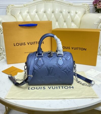 Replica Louis Vuitton Speedy Bandouliere 20 Dark Blue - Best Fake Designer Bags