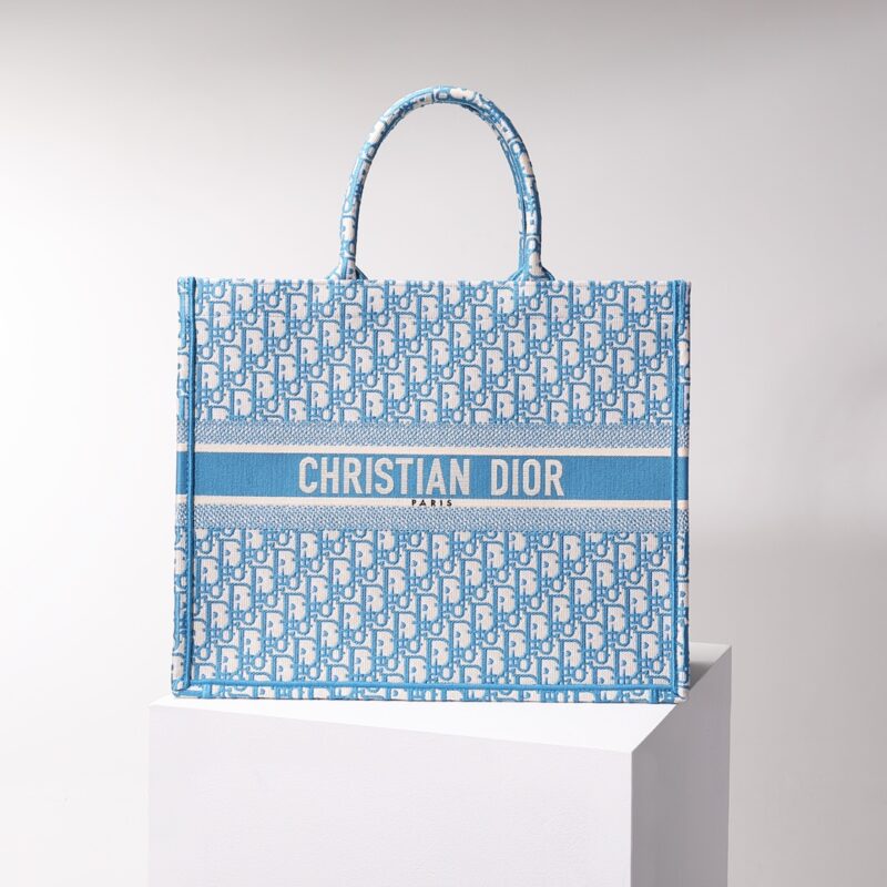 Replica Dior Tote Book CD Light Blue - Best Fake Designer Bags