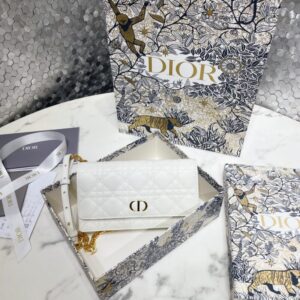 Replica Dior Miss Caro Pouch White - Best Fake Designer Bags