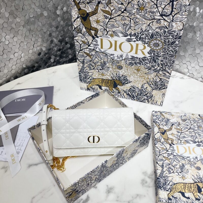 Replica Dior Miss Caro Pouch White - Best Fake Designer Bags