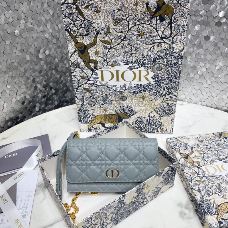 Replica Dior Miss Caro Pouch Sky Blue - Best Fake Designer Bags