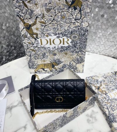 Replica Dior Miss Caro Pouch Black - Best Fake Designer Bags