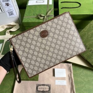 Replica Gucci Ophidia Clutch Brown - Best Fake Designer Bags