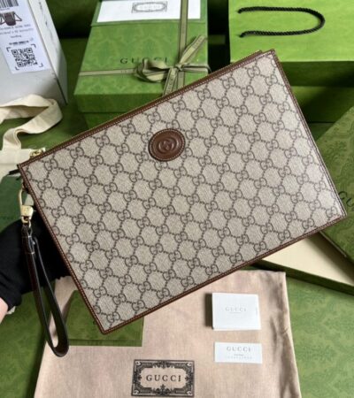 Replica Gucci Ophidia Clutch Brown - Best Fake Designer Bags