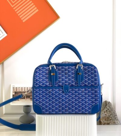 Replica Goyard Ambassade Briefcase Blue - Best Fake Designer Bags