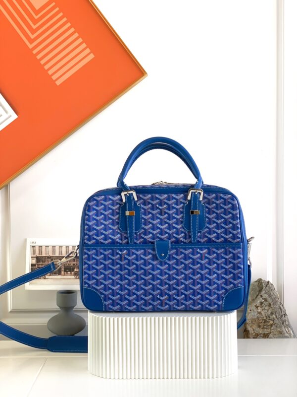 Replica Goyard Ambassade Briefcase Blue - Best Fake Designer Bags
