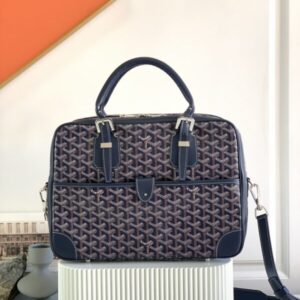 Replica Goyard Ambassade Briefcase Dark Blue - Best Fake Designer Bags