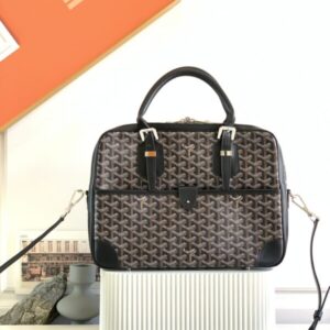 Replica Goyard Ambassade Briefcase Dark Brown - Best Fake Designer Bags