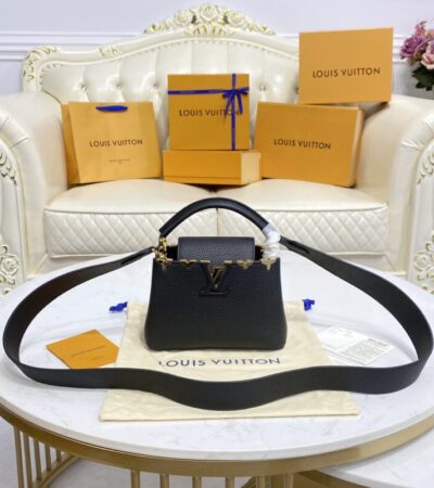 Replica Loius Vuitton Capucines Small Black - Best Fake Designer Bags
