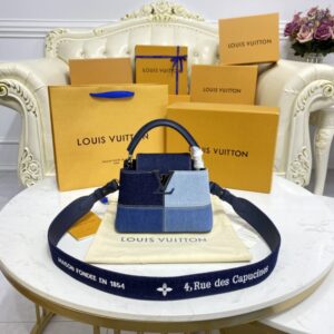 Replica Loius Vuitton Capucines Denim - Best Fake Designer Bags