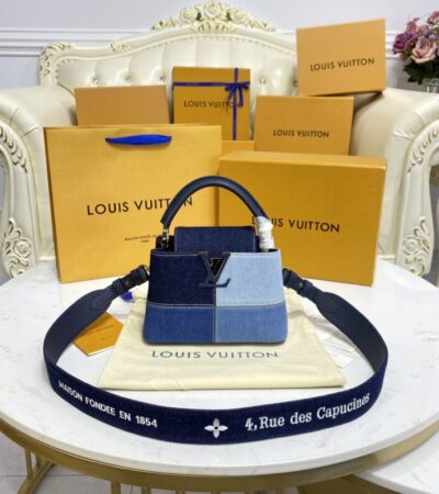Replica Loius Vuitton Capucines Denim - Best Fake Designer Bags