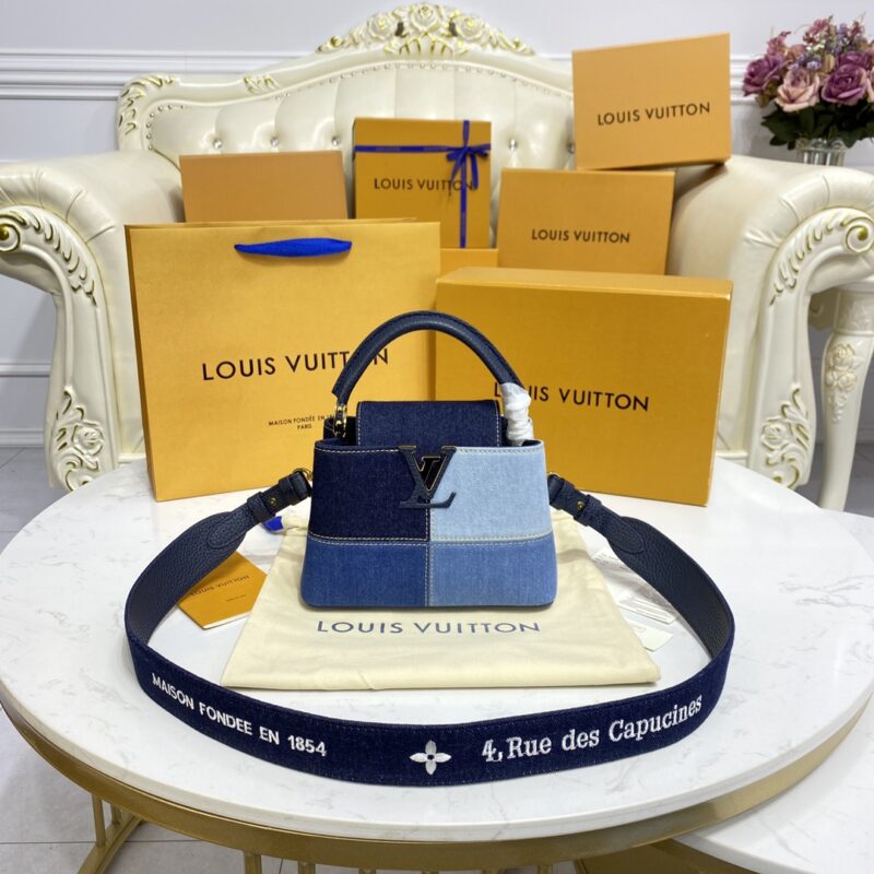 Replica Loius Vuitton Capucines Denim - Best Fake Designer Bags
