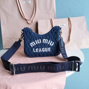 Replica Miu Miu Matelassé Denim Blue - Best Fake Designer Bags