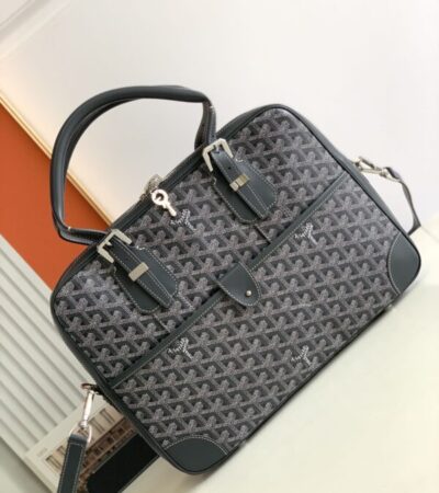 Replica Goyard Ambassade Briefcase Grey - Best Fake Designer Bags