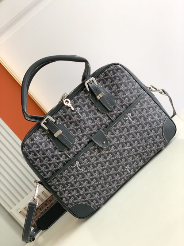 Replica Goyard Ambassade Briefcase Grey - Best Fake Designer Bags