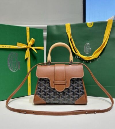 Replica Goyard Saigon Souple Mini Brown - Best Fake Designer Bags