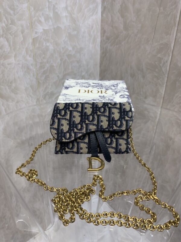 Replica Dior Saddle Pouch with Chain - Best Fake Designer Bags