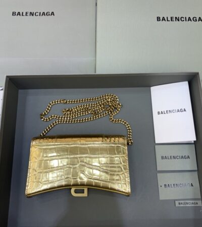 Replica Balenciaga Hourglass On Chain Gold - Best Fake Designer Bags
