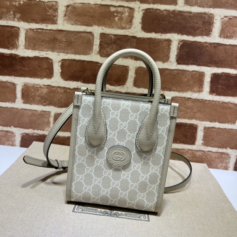 Replica Gucci  Ophidia Mini Tote Bag  White - Best Fake Designer Bags