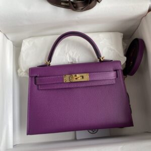 Replica Hermes Kelly Epsom Anemone Purple - Best Fake Designer Bags