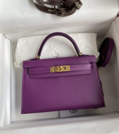 Replica Hermes Kelly Epsom Anemone Purple - Best Fake Designer Bags