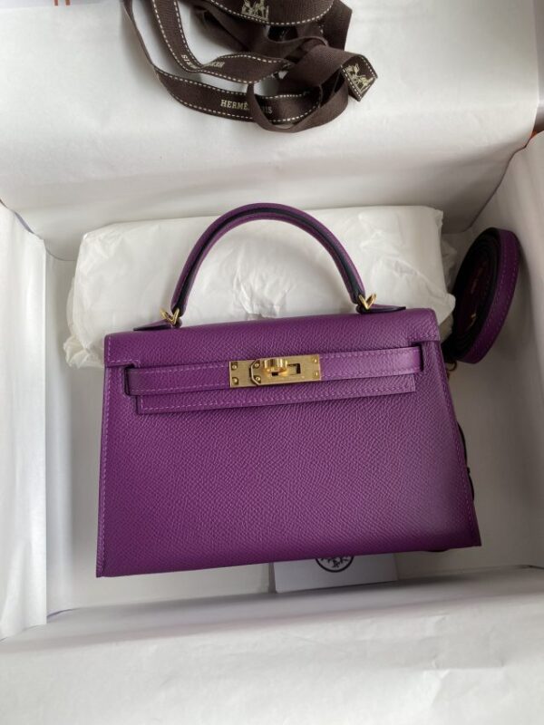 Replica Hermes Kelly Epsom Anemone Purple - Best Fake Designer Bags