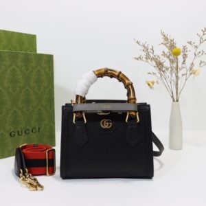 Replica Gucci   Diana Small Tote Black - Best Fake Designer Bags