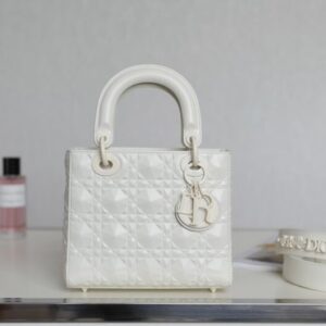Replica Lady Dior Ultramatte White Grid ABC - Best Fake Designer Bags