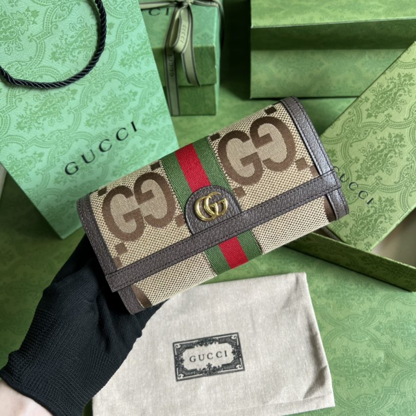Replica Gucci  Ophida Jumbo Long Wallet - Best Fake Designer Bags