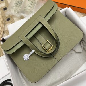 Replica Hermes Halzan  Green - Best Fake Designer Bags