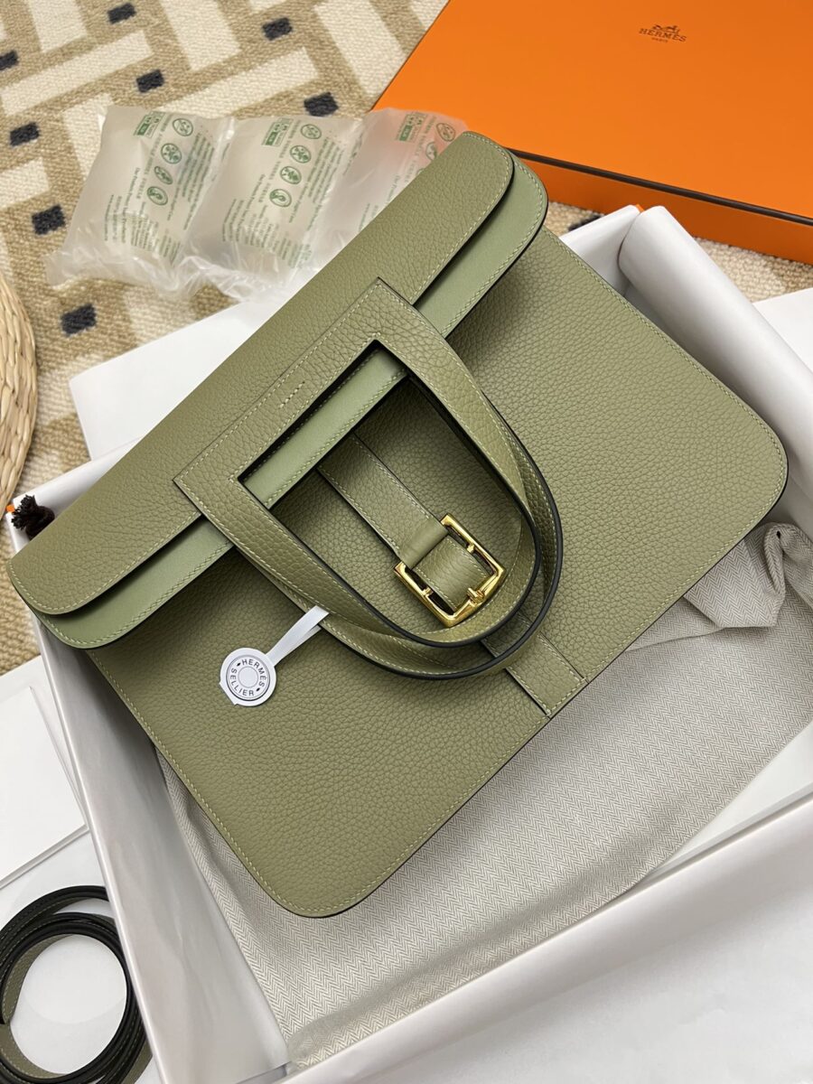 Replica Hermes Halzan  Green - Best Fake Designer Bags