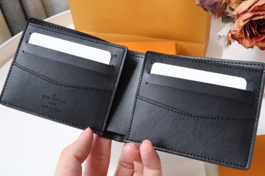 Replica Louis Vuitton Slender Wallet Full Black - premium 1:1 fake handbag model