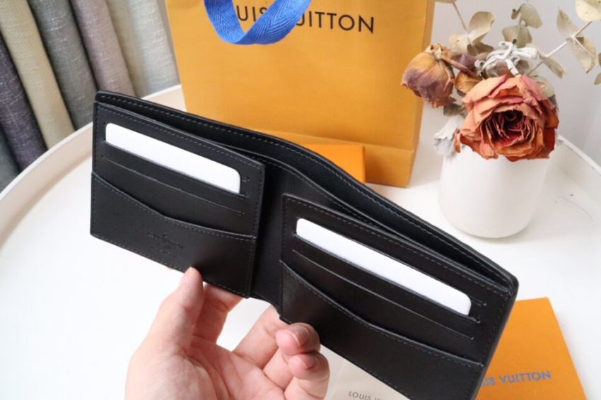 Replica Louis Vuitton Slender Wallet Full Black - premium-grade designer purse dupe