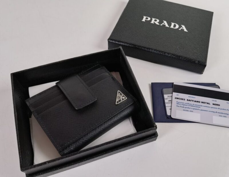 Replica Prada Saffiano Two Fold Wallet Silver - Best Fake Designer Bags