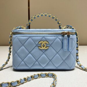Replica CHANEL 22S Handle Box Bag Blue - Best Fake Designer Bags