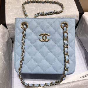 Replica CHANEL 22S Hubo Bag Light Blue - Best Fake Designer Bags