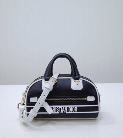 Replica Dior Vibe Zip Bowling Bag Black - Best Fake Designer Bags