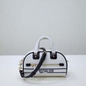 Replica Dior Vibe Zip Bowling Bag White - Best Fake Designer Bags