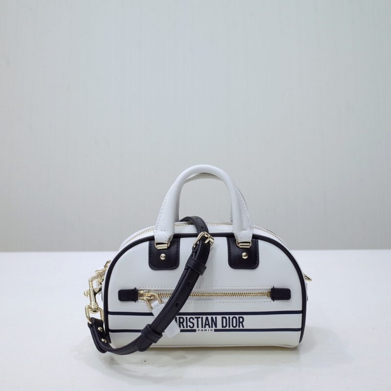 Replica Dior Vibe Zip Bowling Bag White - Best Fake Designer Bags