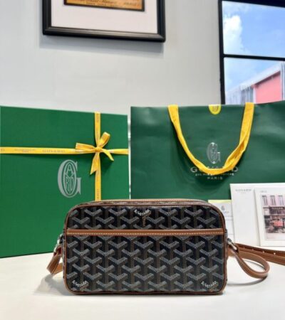 Replica Goyard Cap Vert Red Brown - Best Fake Designer Bags