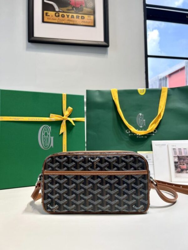 Replica Goyard Cap Vert Red Brown - best quality luxury bag dupe