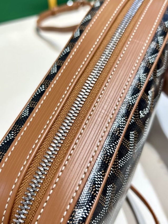 Replica Goyard Cap Vert Red Brown - high-quality designer bag clone