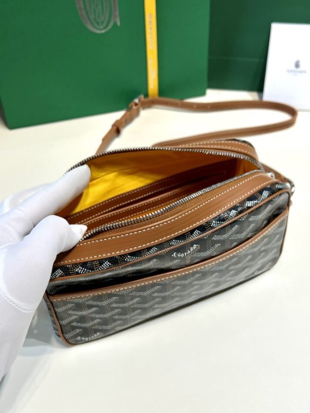 Replica Goyard Cap Vert Red Brown - ultra-realistic fake designer tote