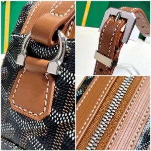 Replica Goyard Cap Vert Red Brown - premium-grade designer purse dupe